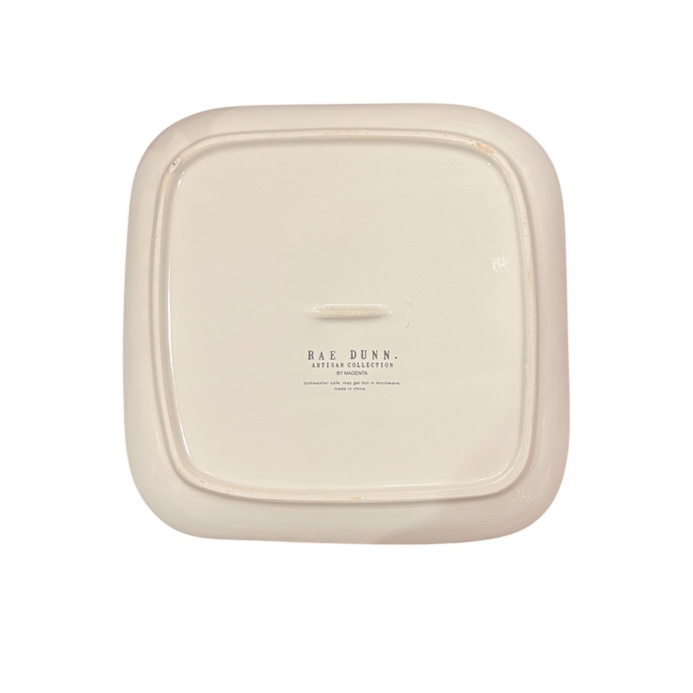 NEW Rae Dunn Cream Square Plate - Picture 2 of 3